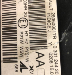 Optique avant principal gauche (feux)(phare) RENAULT MEGANE 3 Photo n°3