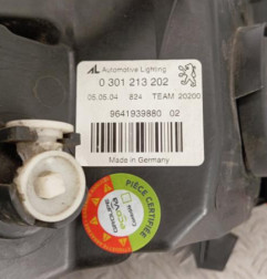 Optique avant principal droit (feux)(phare) PEUGEOT 407 Photo n°5